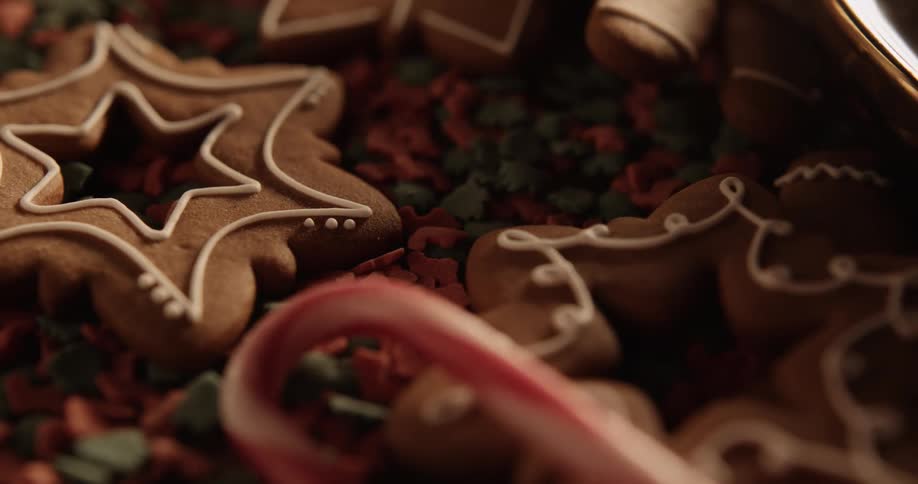 A brown cookie with icing decorated on it