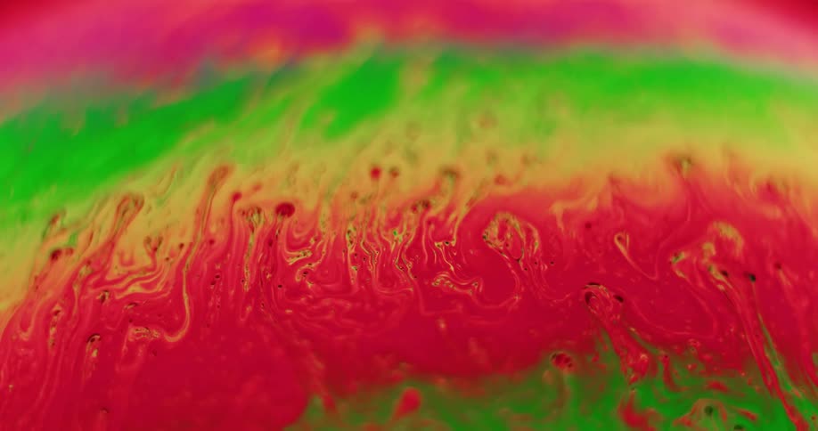 A bubble of shifting color