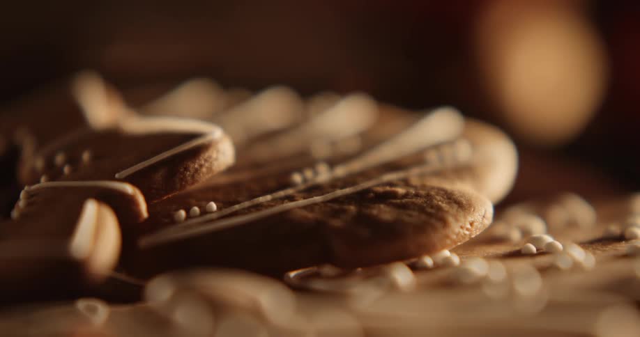 Frosted cookies sit on a platter