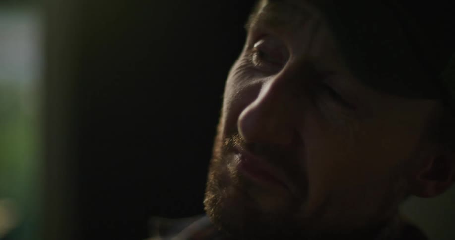 The man begins crying