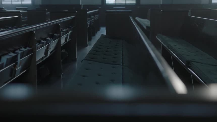 Empty pews in a church
