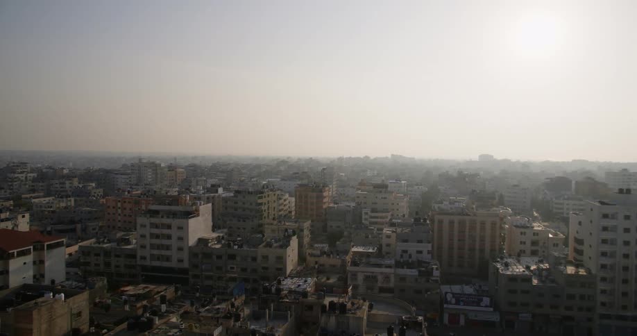 Aerial view of apartment buildings in the neighborhood