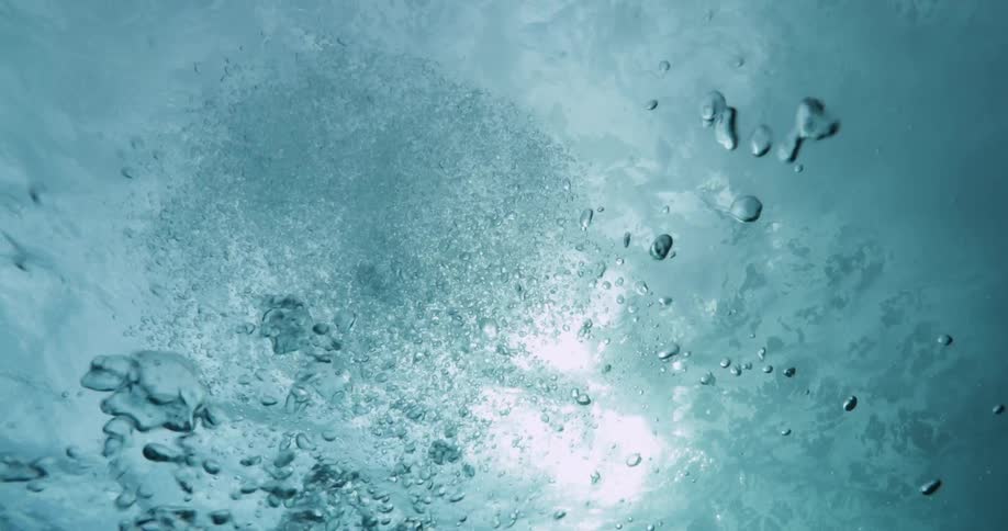 A view of under the ocean water is displayed