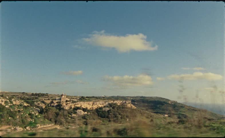 A view of a mediterranean landscape in spring is displayed