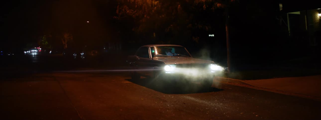 A car is parked on the street