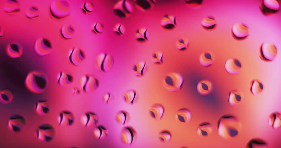 Drops of water are on the glass