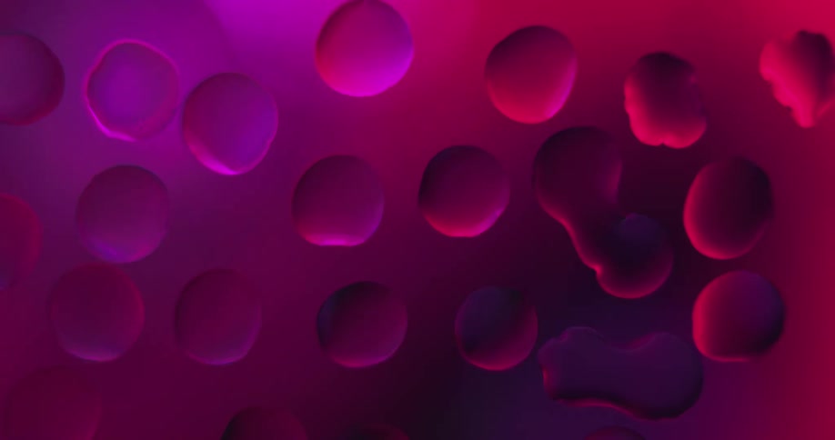 The liquid moves in the dark