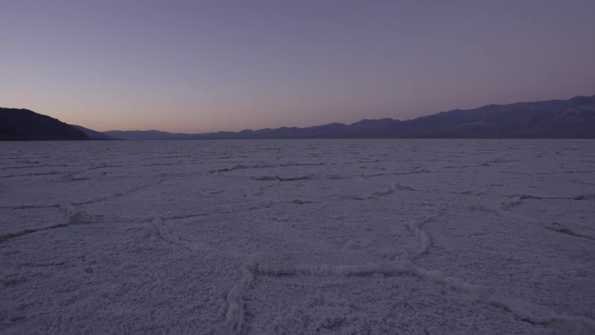 A long expanse of icy ground
