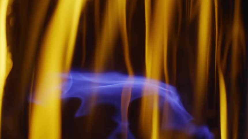 Close up of bonfire blazing fire