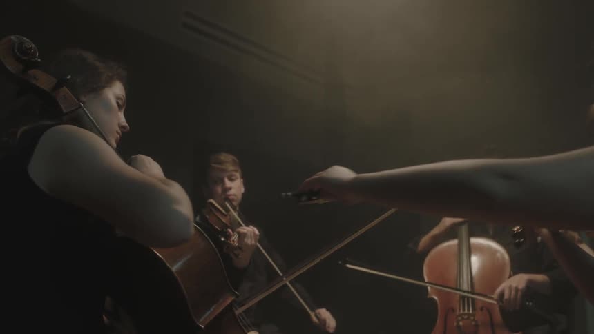 A group of people playing instruments