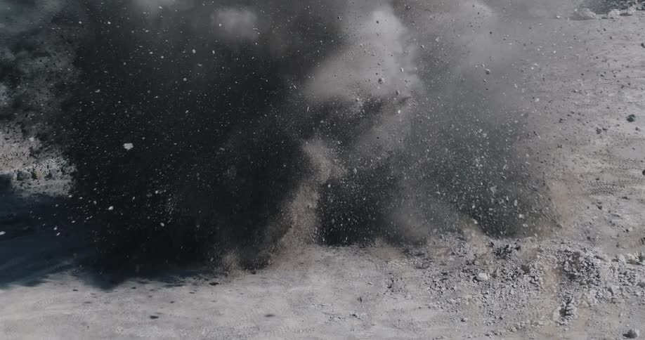 Huge explosion in a mine