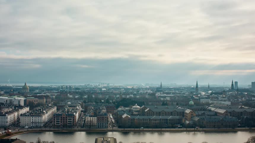 A canal is near the city