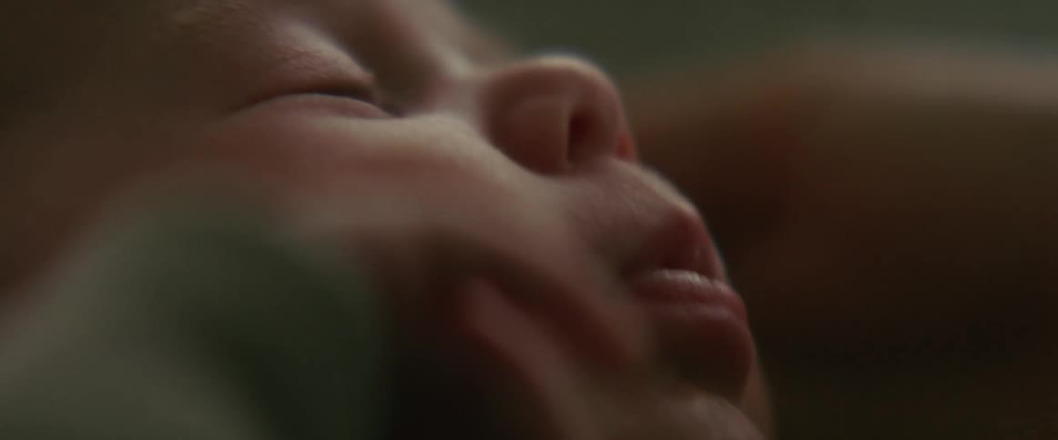 Close up of sleeping baby face