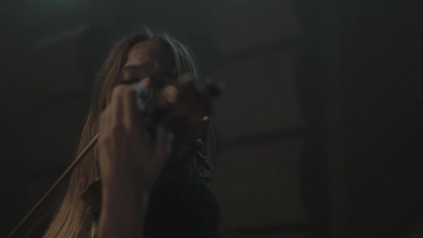A woman plays violin