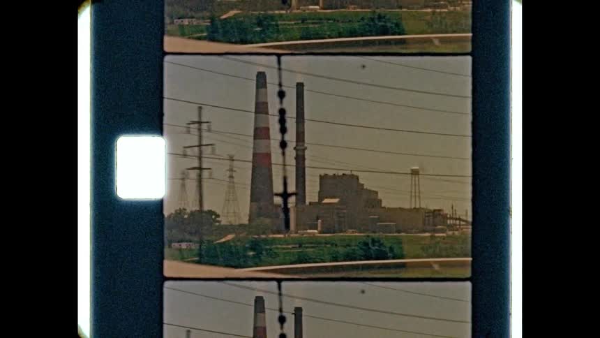 A view of a power plant being driven by