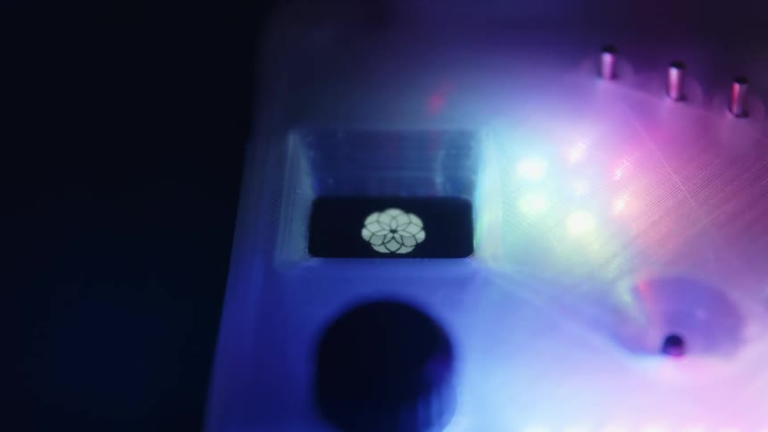 A small display is on the device