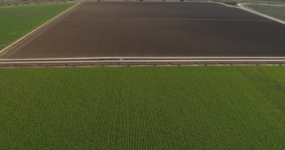 Aerial view of a grassland field is displayed