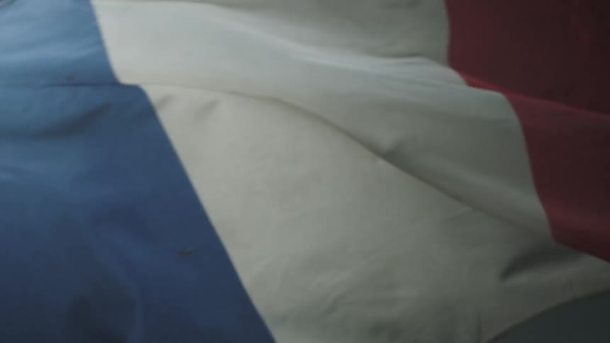 A flag is being waved around