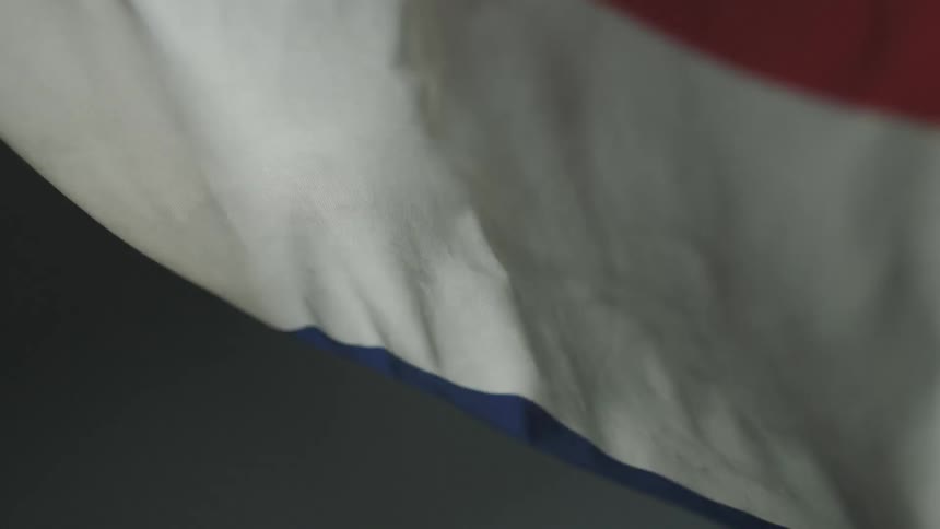 A flag blows in the wind