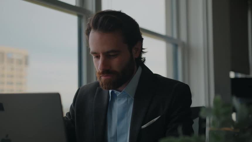 A man working in an office