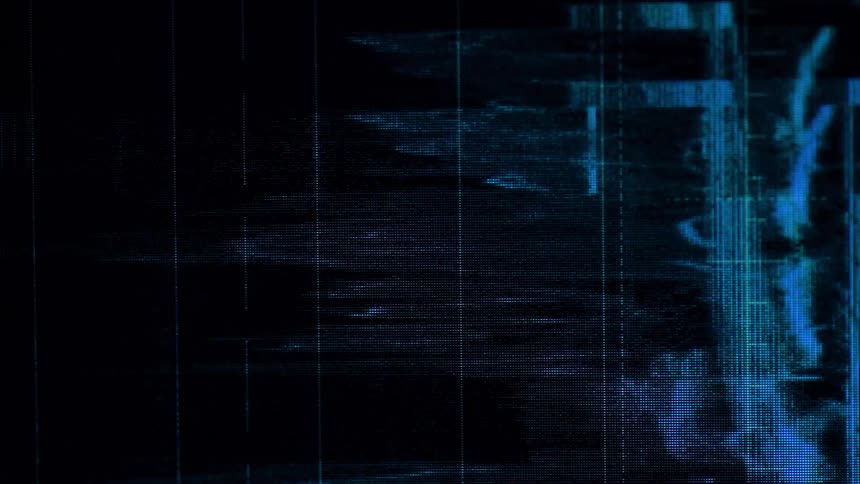 Blue imagery on a screen