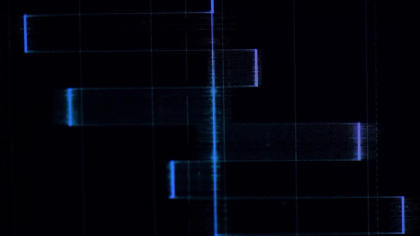 Blue lines on a pixelated screen
