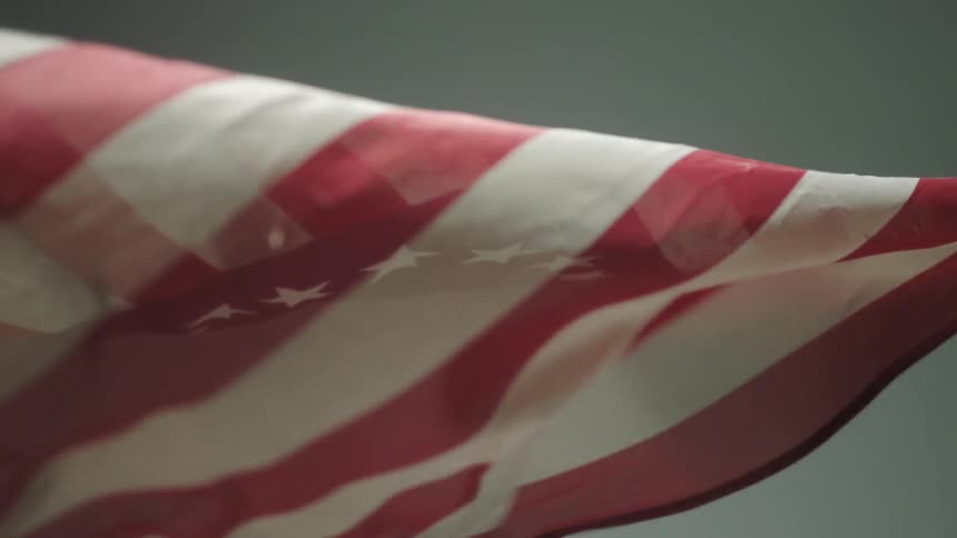 A flag is being waved around