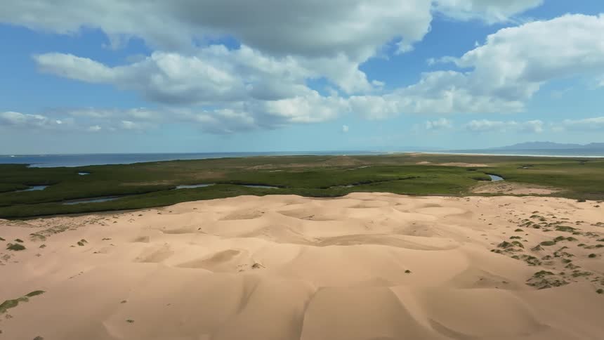 A view of the wide open landscape is displayed