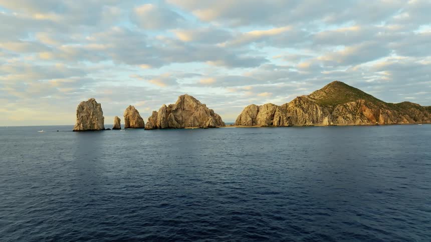 The island is covered with mountains