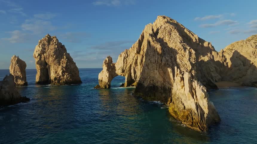 Aerial view of the arch of cabo san lucas