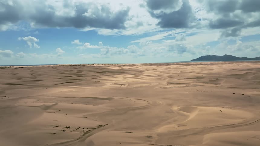 The desert is long and full of hills
