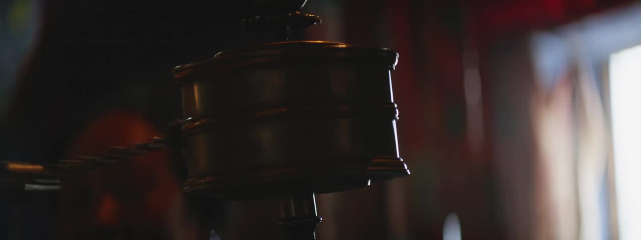 Close up of a spinning tibetan prayer wheel