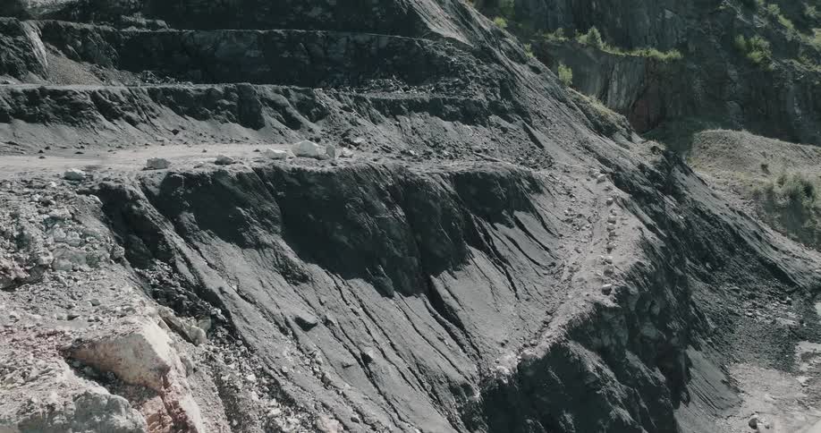 A side view of a mountain is displayed
