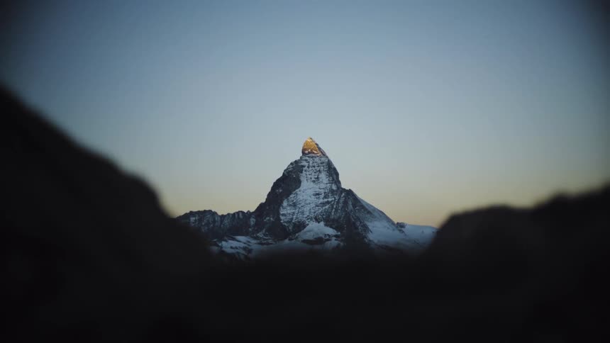 Aerial View of Matterhorn at Dusk