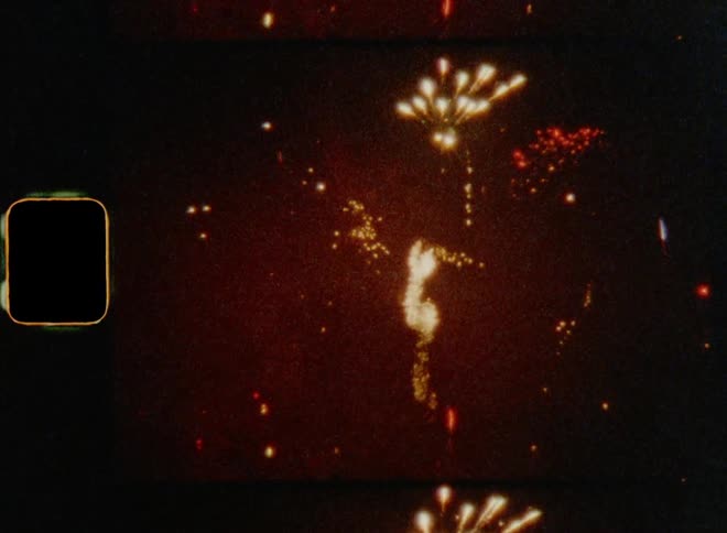 Various fireworks exploding in the sky at night as a celebration of happiness