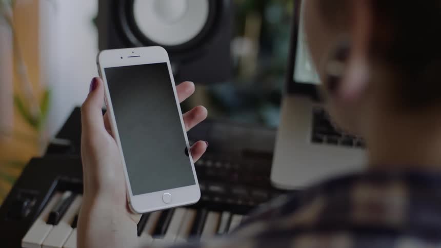 A person is looking at a phone