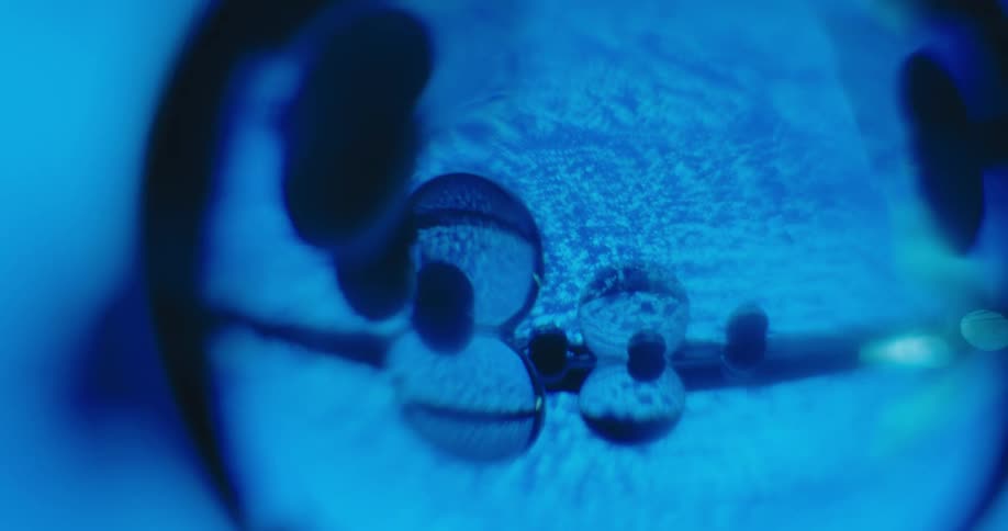 This is a mesmerizing view of water in a blue like color rotating