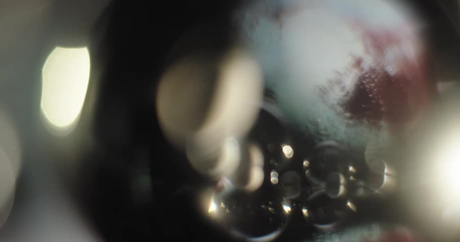 An up close of an object with light reflecting