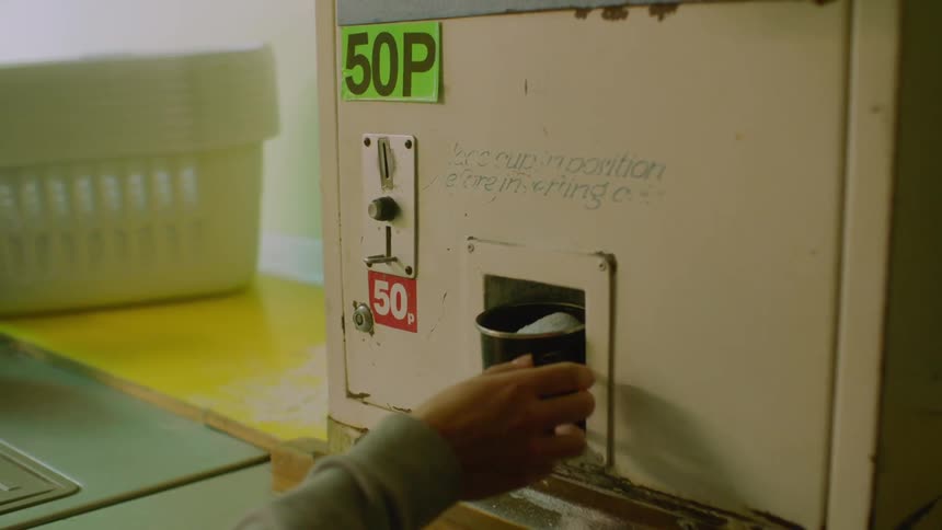 A person is making a liquid drink