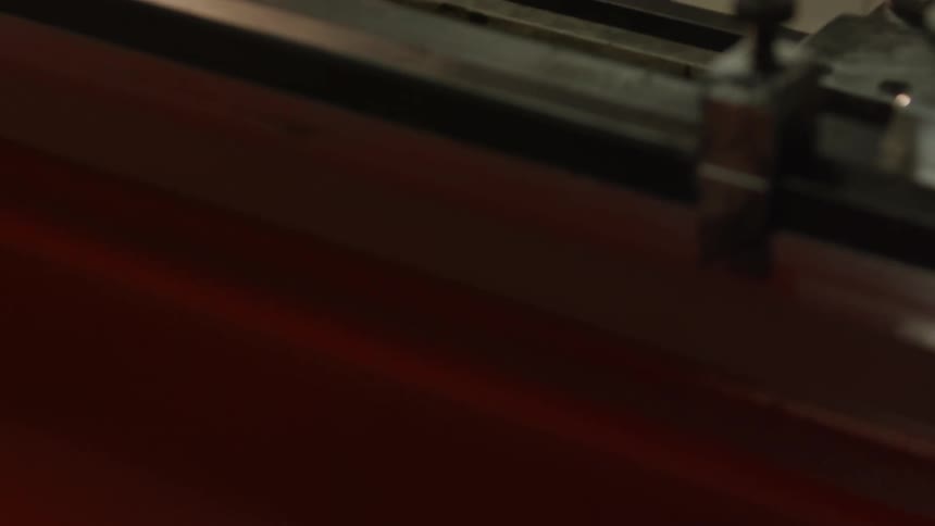 The machine is working in the factory
