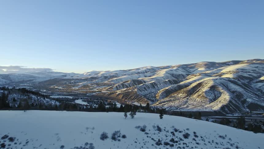 The view is of the artic area in the winter time