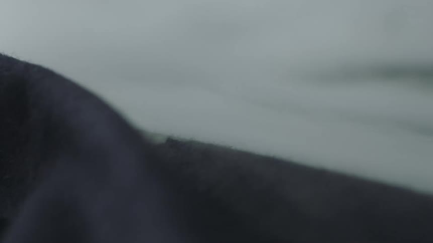 A fog gently flows downward and settles upon a textured surface