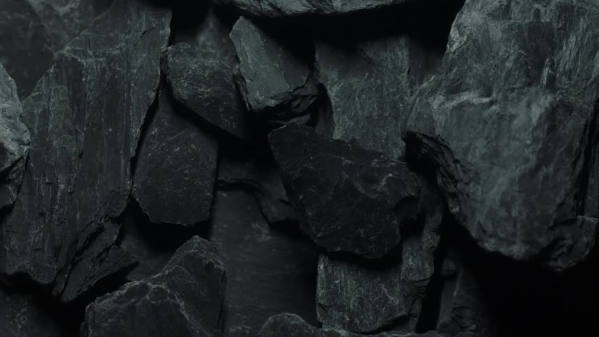 Rocks are stacked up