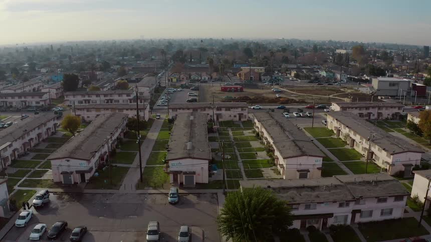 The view is of the city area around the day time