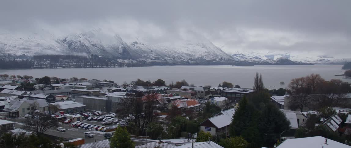The view is of the winter area in the middle of the day