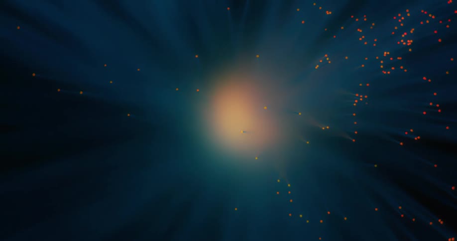 The view is of the galaxy at night time