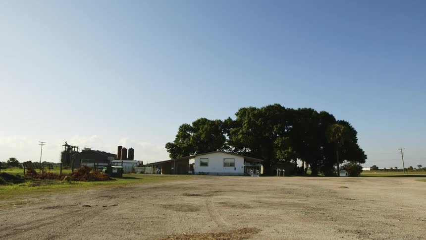 A house and a large lot out in the country