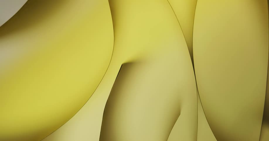 Curved shapes illuminated by soft pastel yellow lights