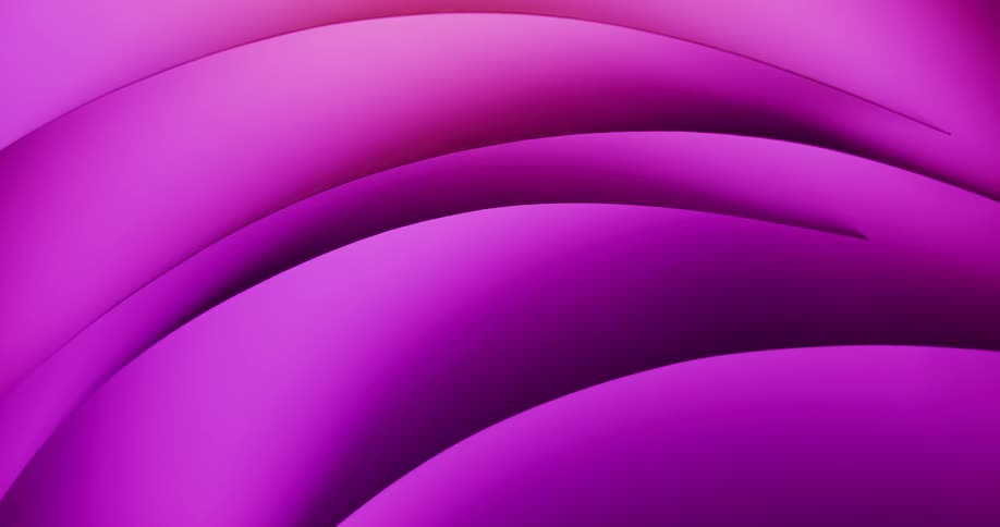 Colorful shifting changing pastel blue and violet lights illuminates curved shapes