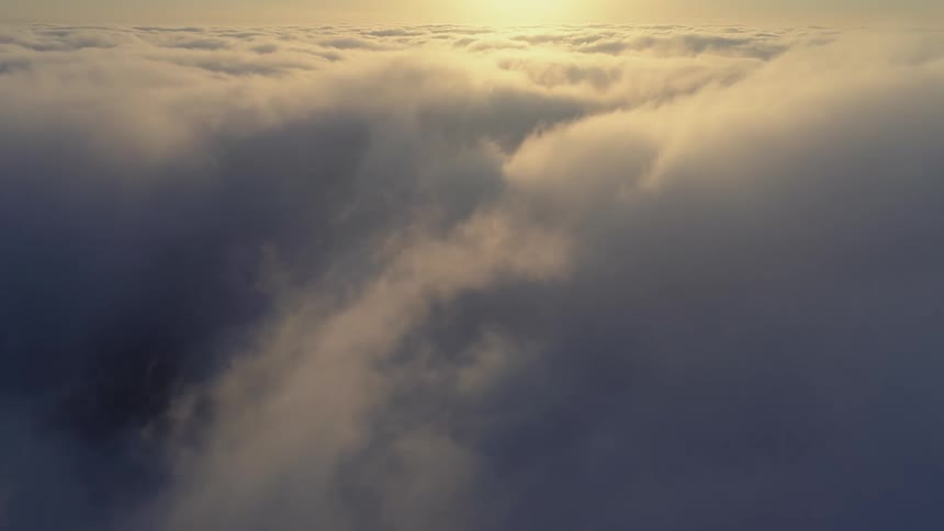 The view is of a storm and you can see the clouds